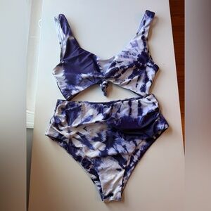 Zaful 💜 Bikini Tie Dye Top & Bottom Medium